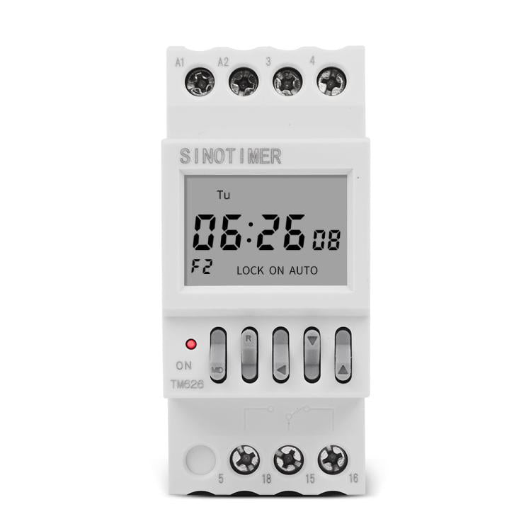 SINOTIMER TM626 2 Channel Timer Switch 220V 7 Days Weekly Programmable Timer SINOTIMER TM626 2 Channel Timer Switch 220V 7 Days Weekly Programmable Timer